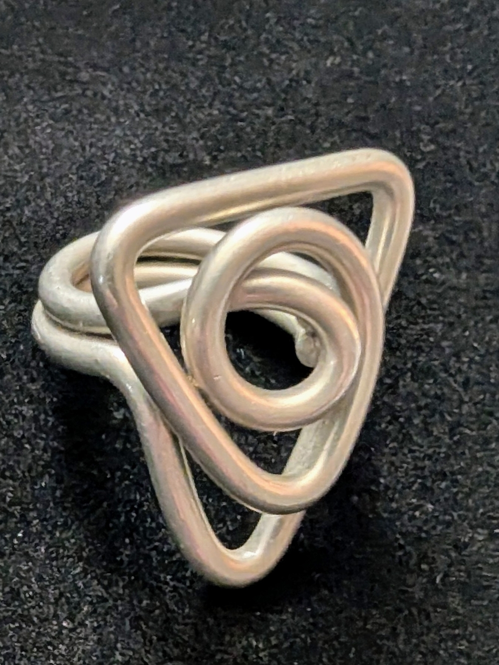 Tizo Sterling Silver Geometric Spiral Ring - Silver